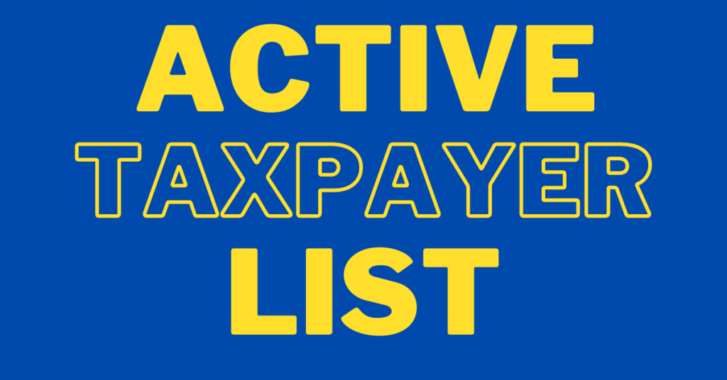 Active Taxpayer List