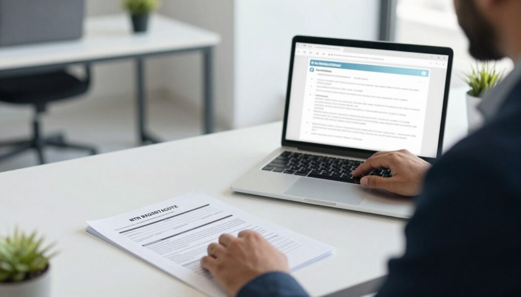 Business owner completing post-registration compliance forms for company in Karachi