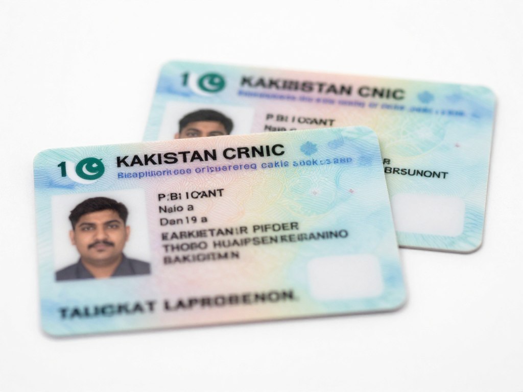 CNIC card requirements for National Tax Number showing Federal Board Revenue specifications