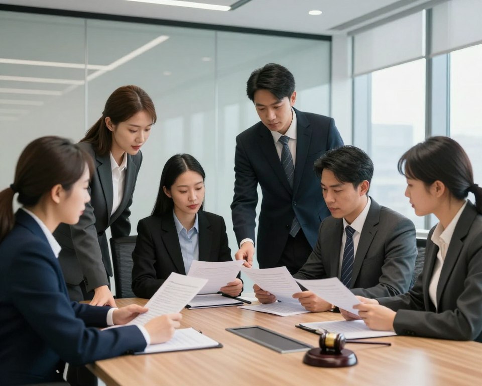 Legal team collaboration on complex business matter