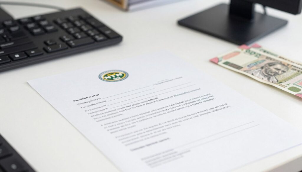 National Tax Number certificate sample showing Federal Board Revenue official format
