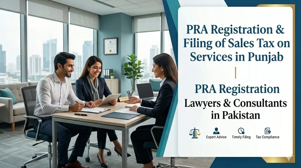 PRA registration Punjab sales tax services Pakistan