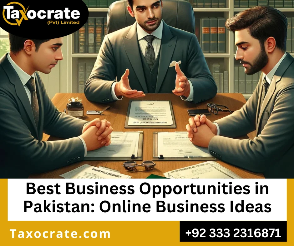 Strategic collage of profitable small business ideas in Pakistan, representing tech startups, e-commerce, and local manufacturing.