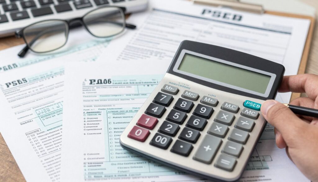 Tax calculator showing income tax exemptions for PSEB registered companies in Pakistan